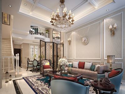 上海简欧风格别墅客厅书房装修 融合优雅与现代的生活艺术