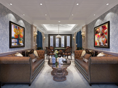 潮流混搭，艺术生活——彭女士400平别墅豪宅装修实景赏析